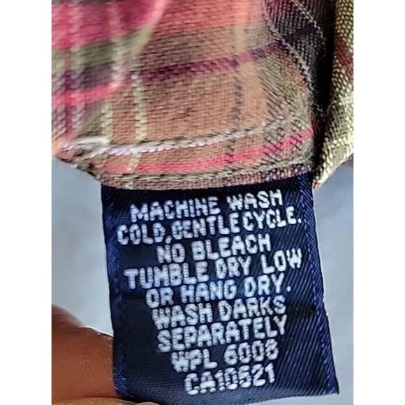 Panhandle Slim Shirt Mens XL Button Down Brown Red Plaid Western Cowboy Cotton - Picture 11 of 15